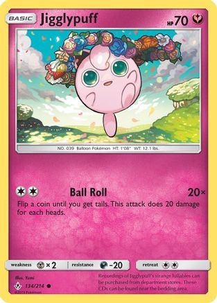 Jigglypuff (134) [SM - Unbroken Bonds] - Deck Out Gaming