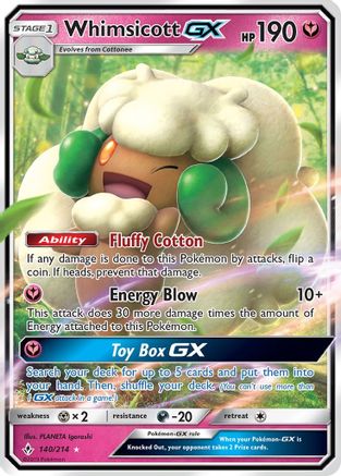 Whimsicott GX (140) [SM - Unbroken Bonds] Holofoil - Deck Out Gaming