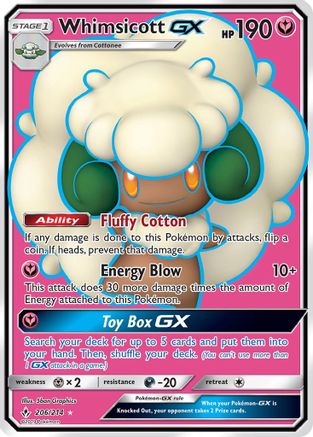 Whimsicott GX (Full Art) (206) [SM - Unbroken Bonds] Holofoil - Deck Out Gaming