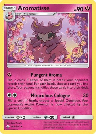 Aromatisse (142) [SM - Unbroken Bonds] Reverse Holofoil - Deck Out Gaming