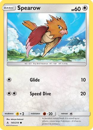 Spearow (145/214) [Sun & Moon: Unbroken Bonds] - Deck Out Gaming