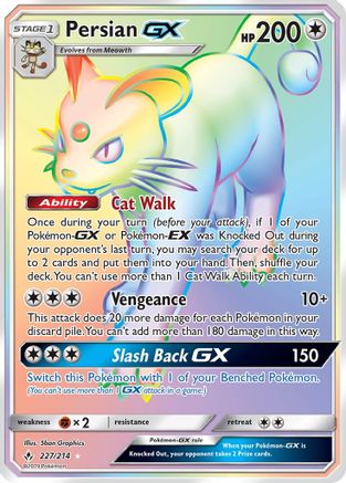 Persian GX (Secret) (227) [SM - Unbroken Bonds] Holofoil - Deck Out Gaming