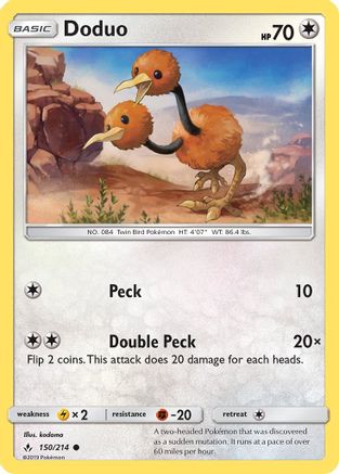 Doduo (150) [SM - Unbroken Bonds] Reverse Holofoil - Deck Out Gaming