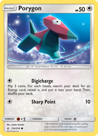 Porygon (154) (154) [SM - Unbroken Bonds] Reverse Holofoil - Deck Out Gaming