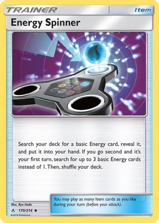 Energy Spinner (170) [SM - Unbroken Bonds] Reverse Holofoil - Deck Out Gaming