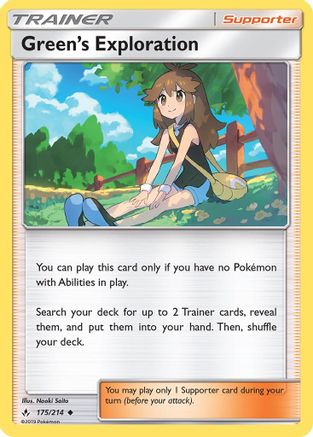Green's Exploration (175) [SM - Unbroken Bonds] Reverse Holofoil - Deck Out Gaming