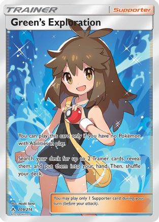 Green's Exploration (Full Art) (209) [SM - Unbroken Bonds] Holofoil - Deck Out Gaming
