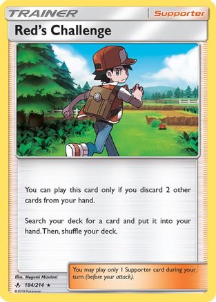 Red's Challenge (184/214) [Sun & Moon: Unbroken Bonds] - Deck Out Gaming