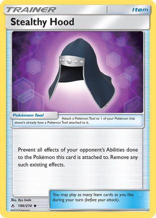 Stealthy Hood (186/214) [Sun & Moon: Unbroken Bonds] - Deck Out Gaming
