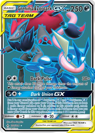 Greninja & Zoroark GX (200) (Full Art) (200) [SM - Unbroken Bonds] Holofoil - Deck Out Gaming