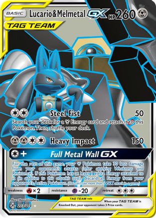 Lucario & Melmetal GX (Full Art) (203) [SM - Unbroken Bonds] Holofoil - Deck Out Gaming