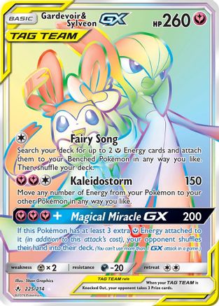 Gardevoir & Sylveon GX (Secret) (225) [SM - Unbroken Bonds] Holofoil - Deck Out Gaming
