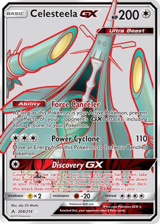 Celesteela GX (Full Art) (208) [SM - Unbroken Bonds] Holofoil - Deck Out Gaming