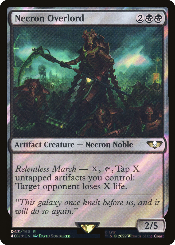 Necron Overlord (Surge Foil) (43) [Warhammer 40,000 Commander] foil - Deck Out Gaming