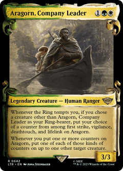 Aragorn, Company Leader (Showcase Scrolls) (642) [The Lord of the Rings: Tales of Middle-earth] foil - Deck Out Gaming