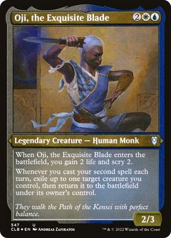 Oji, the Exquisite Blade (547) [Commander Legends: Battle for Baldur's Gate] etched - Deck Out Gaming