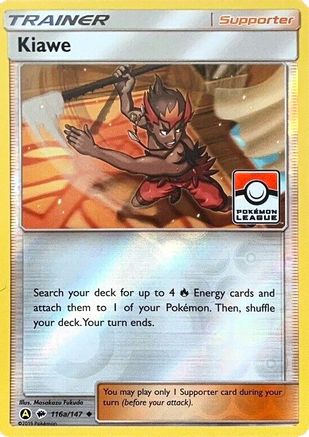 Kiawe - 116a/147 (Pokemon League) (116a) [League & Championship Cards] Reverse Holofoil - Deck Out Gaming