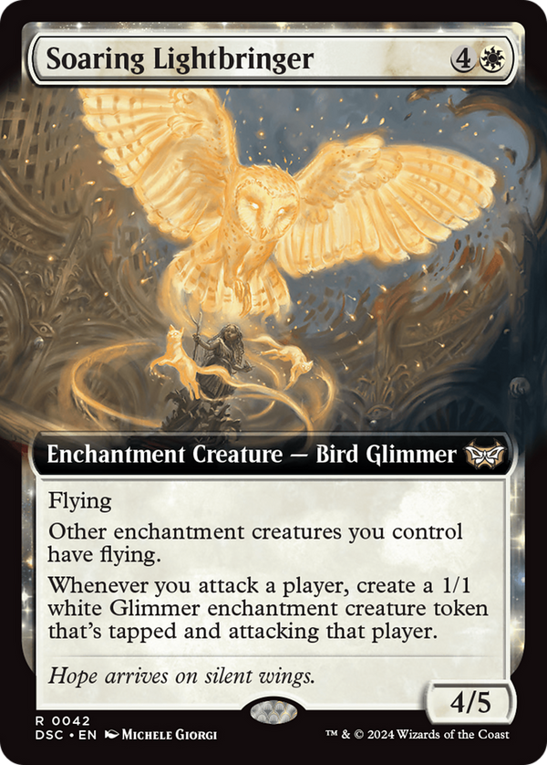 Soaring Lightbringer (Extended Art) (42) [Duskmourn: House of Horror Commander] - Deck Out Gaming
