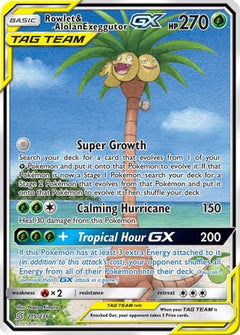 Rowlet & Alolan Exeggutor GX (Alternate Full Art) (215) [SM - Unified Minds] Holofoil - Deck Out Gaming