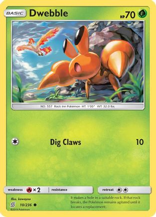 Dwebble (10) [SM - Unified Minds] Reverse Holofoil - Deck Out Gaming