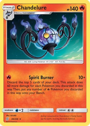 Chandelure (30) [SM - Unified Minds] Reverse Holofoil - Deck Out Gaming