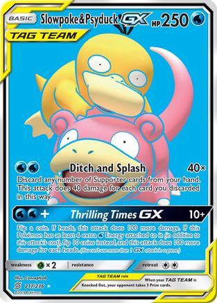 Slowpoke & Psyduck GX (217/236) [Sun & Moon: Unified Minds] - Deck Out Gaming