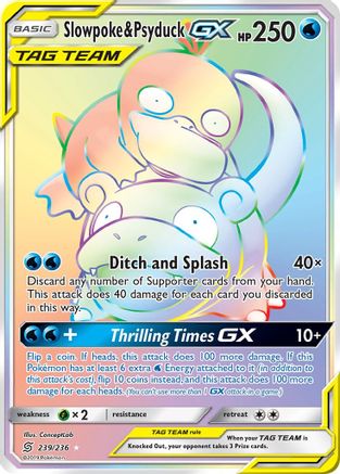 Slowpoke & Psyduck GX (Secret) (239) [SM - Unified Minds] Holofoil - Deck Out Gaming