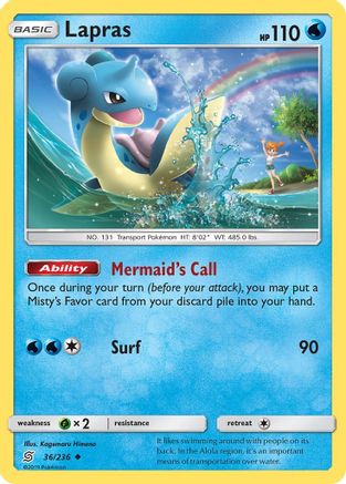 Lapras (36) [SM - Unified Minds] Reverse Holofoil - Deck Out Gaming