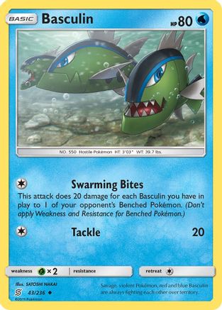 Basculin (43) [SM - Unified Minds] Reverse Holofoil - Deck Out Gaming