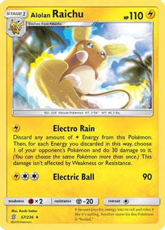 Alolan Raichu (57) [SM - Unified Minds] Reverse Holofoil - Deck Out Gaming