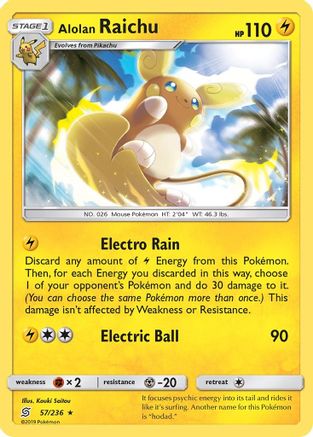 Alolan Raichu (57) [SM - Unified Minds] Reverse Holofoil - Deck Out Gaming