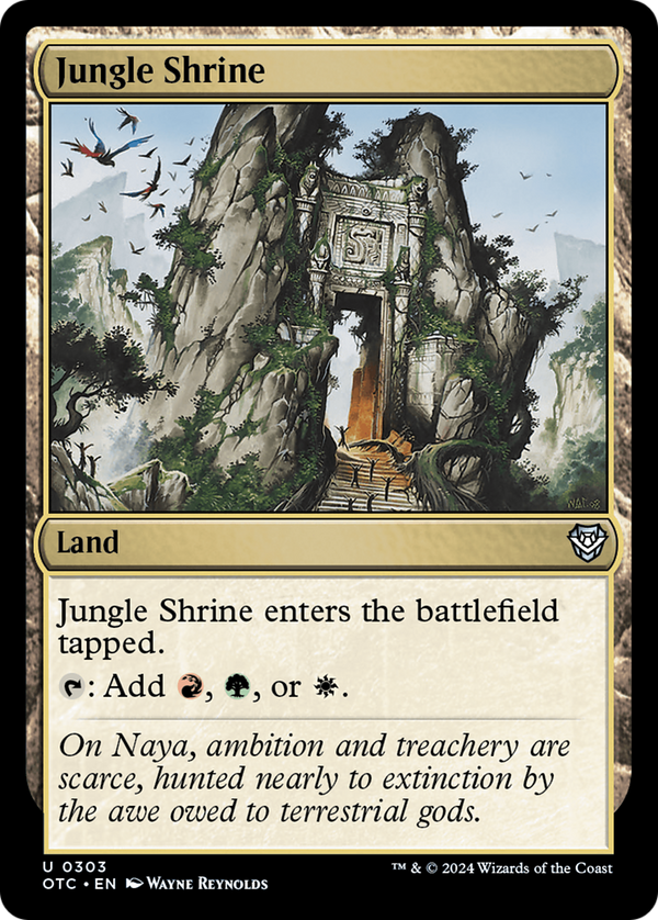 Jungle Shrine (303) [Outlaws of Thunder Junction Commander] - Deck Out Gaming