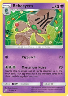 Beheeyem (91) [SM - Unified Minds] Reverse Holofoil - Deck Out Gaming