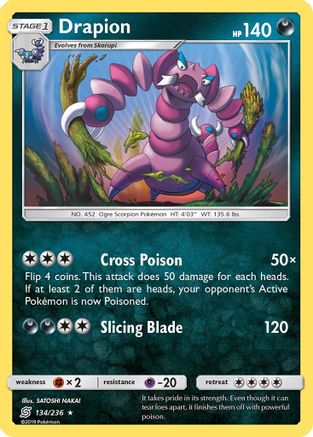 Drapion (134) [SM - Unified Minds] Reverse Holofoil - Deck Out Gaming
