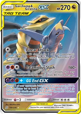 Garchomp & Giratina GX (146) [SM - Unified Minds] Holofoil - Deck Out Gaming