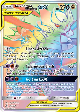 Garchomp & Giratina GX (Secret) (247) [SM - Unified Minds] Holofoil - Deck Out Gaming
