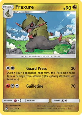 Fraxure (155) [SM - Unified Minds] Reverse Holofoil - Deck Out Gaming