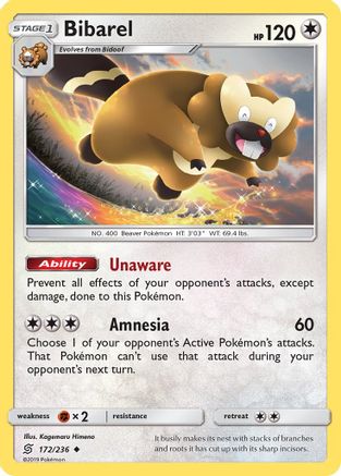 Bibarel (172) [SM - Unified Minds] Reverse Holofoil - Deck Out Gaming