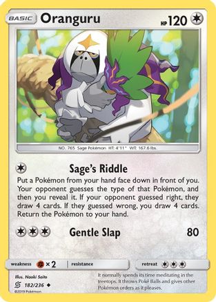 Oranguru (182) [SM - Unified Minds] Reverse Holofoil - Deck Out Gaming