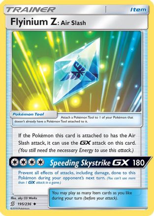 Flyinium Z: Air Slash (195) [SM - Unified Minds] Reverse Holofoil - Deck Out Gaming