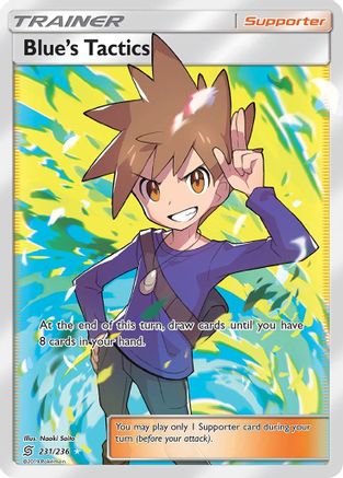 Blue's Tactics (Full Art) (231) [SM - Unified Minds] Holofoil - Deck Out Gaming