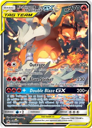 Reshiram & Charizard GX - SM201 (SM201) [SM Promos] Holofoil - Deck Out Gaming