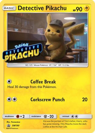 Detective Pikachu - SM190 (Stamped) (SM190) [SM Promos] Holofoil - Deck Out Gaming