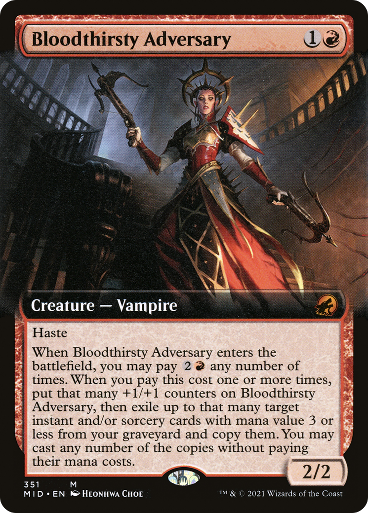 Bloodthirsty Adversary (Extended Art) (351) [Innistrad: Midnight Hunt] foil - Deck Out Gaming