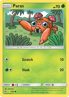 Paras (4) [Hidden Fates] Reverse Holofoil - Deck Out Gaming