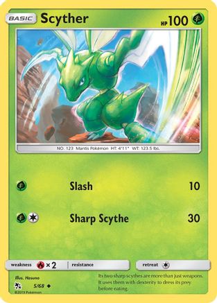 Scyther (5) [Hidden Fates] Reverse Holofoil - Deck Out Gaming