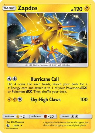 Zapdos (24) [Hidden Fates] Reverse Holofoil - Deck Out Gaming
