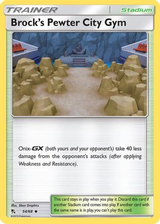 Brock's Pewter City Gym (54) [Hidden Fates] Reverse Holofoil - Deck Out Gaming