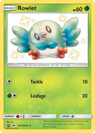 Rowlet (SV2) [Hidden Fates: Shiny Vault] Holofoil - Deck Out Gaming