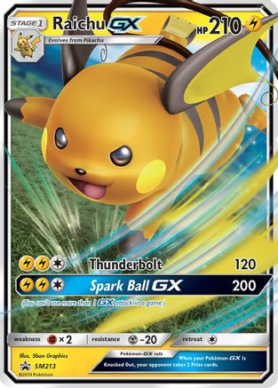 Raichu GX - SM213 (SM213) [SM Promos] Holofoil - Deck Out Gaming
